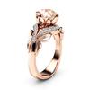 Women Lady Charm Rose Flower Crystal Ring Party Jewelry Engagement Ring Wedding Ring Gifts