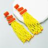 Женские преувеличенные трендовые богемные серьги, серьги-подвески с рисовыми бусинами, длинные темпераментные серьги