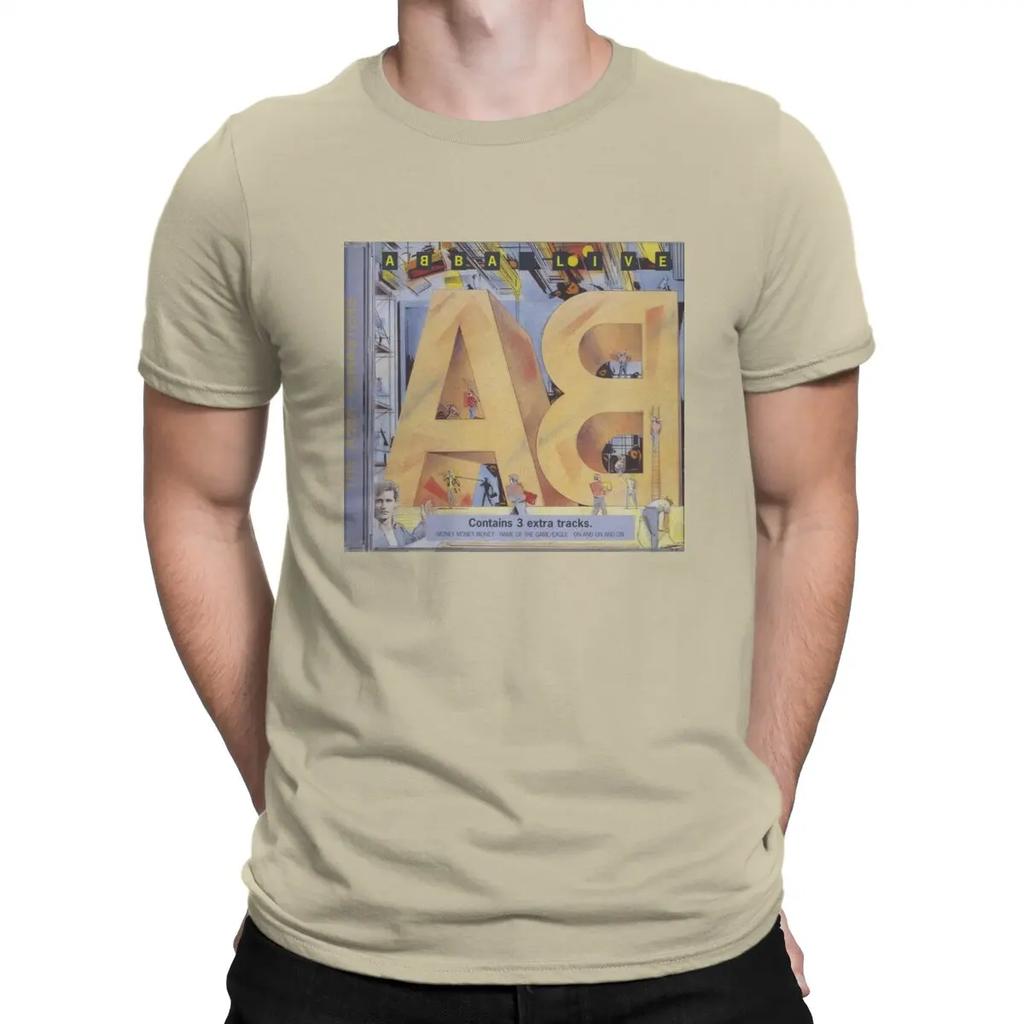 Men Sign T Shirt A-ABBA Band Pure Cotton Clothing Casual Short Sleeve O Neck Tee Shirt New Arrival T-Shirt