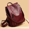 Solid Flap Feminine Pocket Backpacks High-quality Bags Large Capacity Internal Compartment Softback Hasp Fashion
