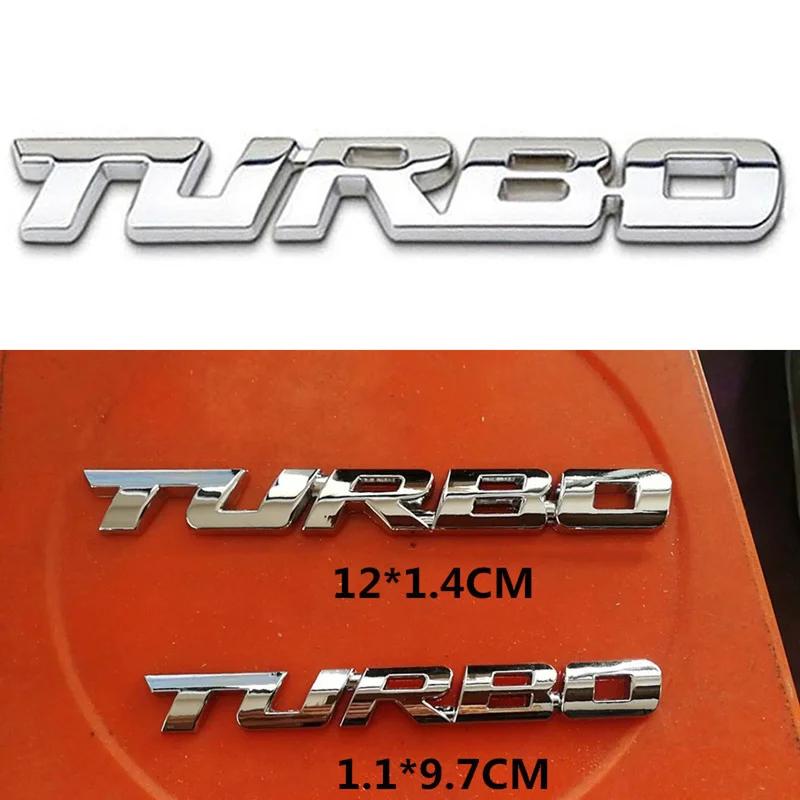 TURBO 3D металлическая наклейка на кузов автомобиля, эмблема, наклейка, гальваника, цинковый сплав, значок на заднюю дверь автомобиля, украшение, автоаксессуары