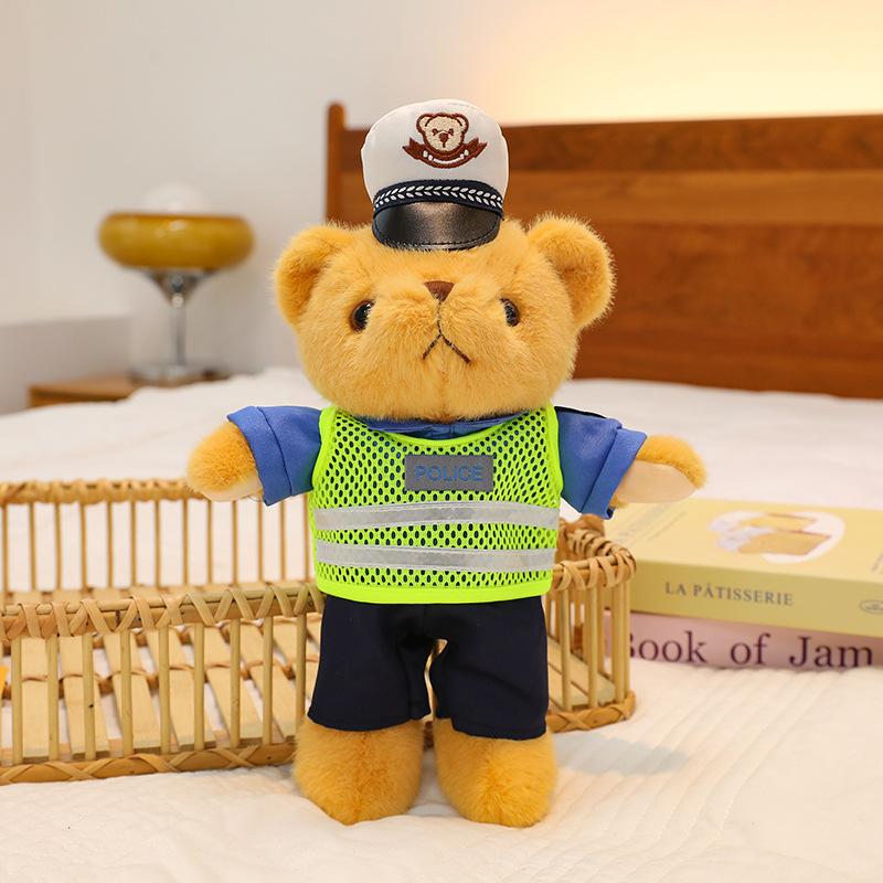 Fire Bear Bear Doll Plush Toy Teddy Bear Doll Police Bear Doll Catching Machine Doll