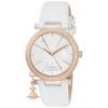 [Vivienne Westwood] Часы Orb Pastel из нержавеющей стали с серебристым циферблатом из белой кожи, кварцевые, женские, белые, VV006RSWH