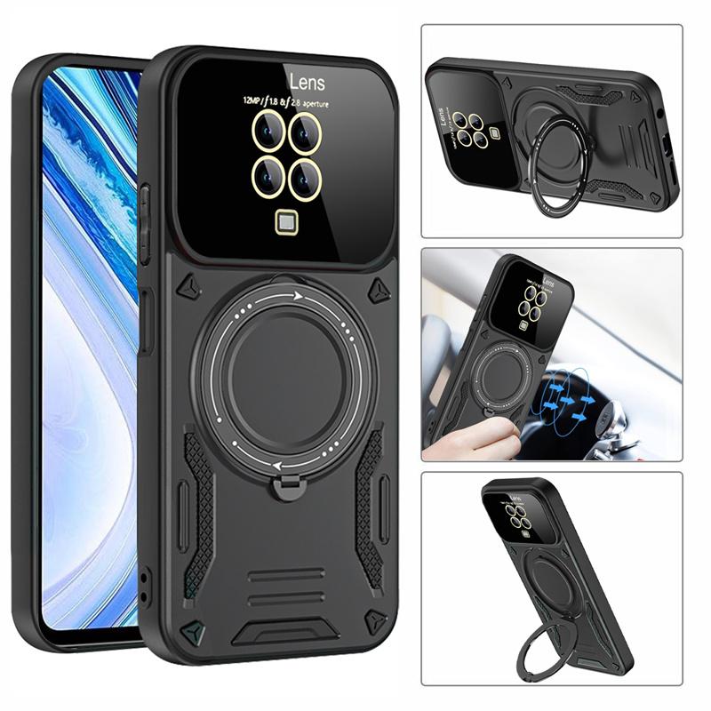 For Xiaomi Redmi Note 9 Pro Case Car Magnetic Holder Armor Cover for Xiaomi Redmi Note 9S Note9 9Pro Camera Protection Coque