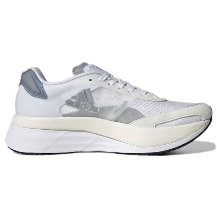 Adidas Adizero Boston 10 White Silver Metallic Женские кроссовки Cloud-White Halo-Silver GY0907