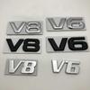 3D Металлический Логотип Буква V6 V8 Крыло Крыло Крыла Крышки Багажника Значок Наклейка Наклейки На Кузов Стайлинг Для Аксессуаров Toyota Highlander