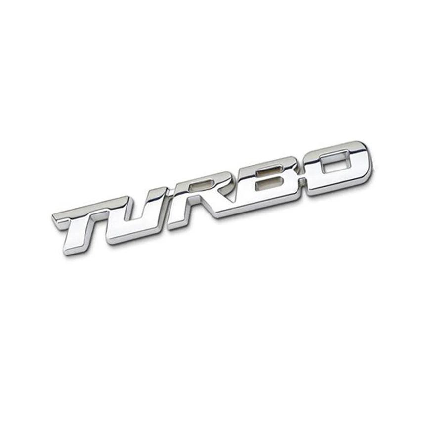 TURBO 3D металлическая наклейка на кузов автомобиля, эмблема, наклейка, гальваника, цинковый сплав, значок на заднюю дверь автомобиля, украшение, автоаксессуары