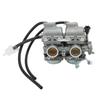 Motorcycle Twin Cylinder Carburetor 26mm Intake ID Replacement for CBT 125 250 Engine