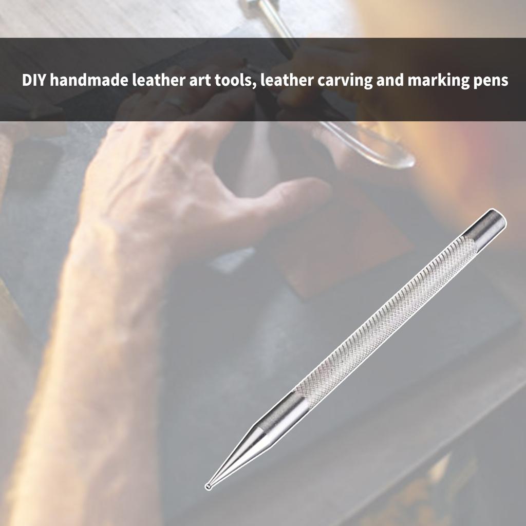 Тонкий наконечник, кожаная разметочная ручка, эргономичная ручка, инструмент для разметки линий для резьбы по коже, для работы с кожей, шитья