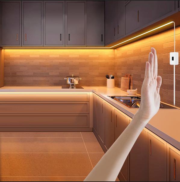 Hand Sweep Sensor COB Led Lights Bar 3000K-6000K LED Strip Set 12V Motion Sensor Led Night Lamp Kitchen Room Decor With EU Plug