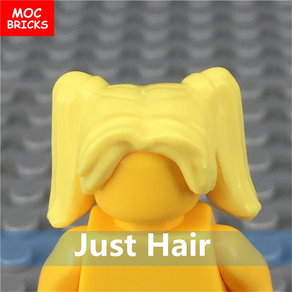 Нетоксичные 5 шт./лот Детали Moc Кирпичики Женские Волосы Собранные Частицы Строительные Блоки Аксессуары Детские Игрушки Пластиковые Куклы