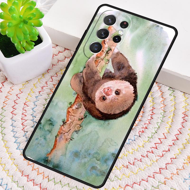 Милый ленивец Животное мягкий чехол для телефона для Samsung Galaxy note 10 pro S26 Ultra S23 S24 FE S25 S21 S22 PLUS противоударный чехол