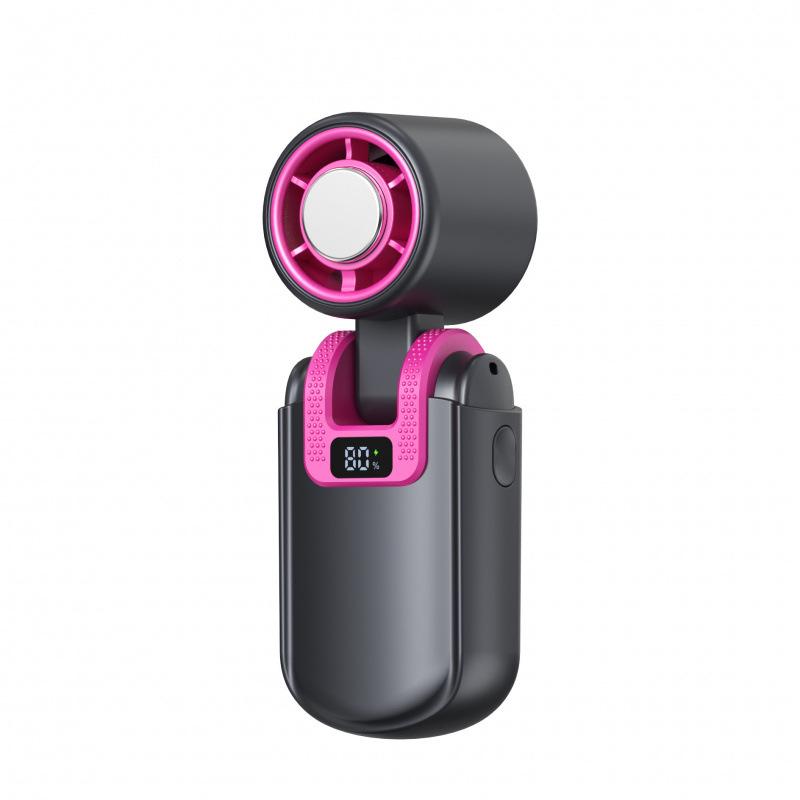 Compact High-Speed Handheld Cooling Fan with Ice Pack, Portable and Rechargeable, Foldable Design