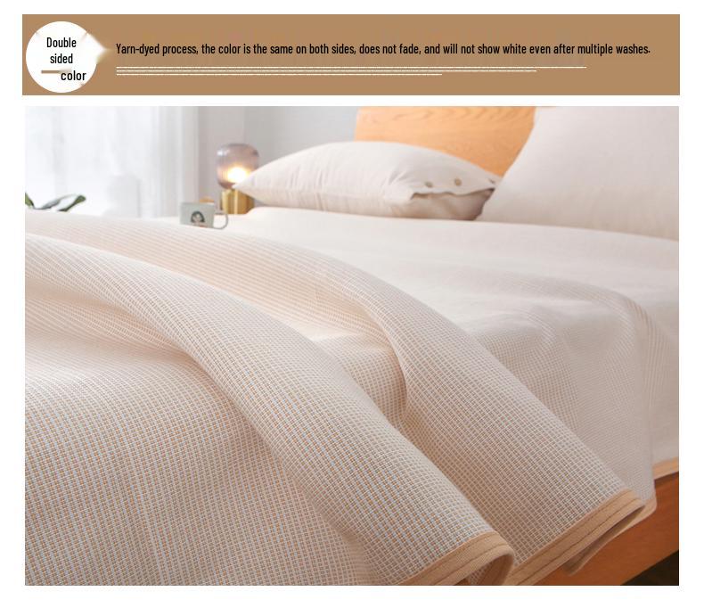 Class A Quality Cotton Cooling Bed Sheet - Machine Washable, Comfortable Coarse Cloth for Summer