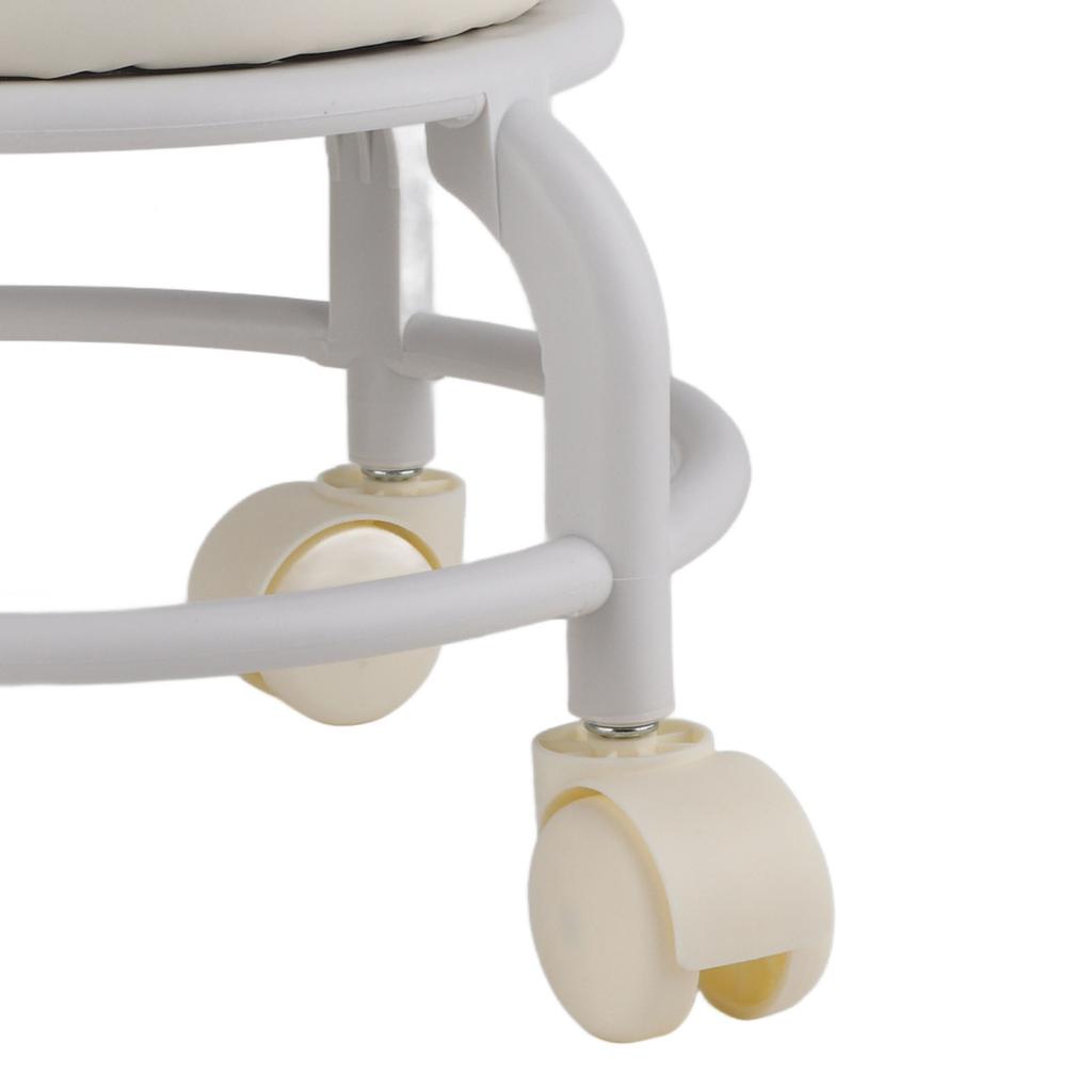 Роликовый пуфик с высокой плотностью пены с эффектом памяти, водонепроницаемые тихие колеса, двухслойная подставка для ног, табурет для