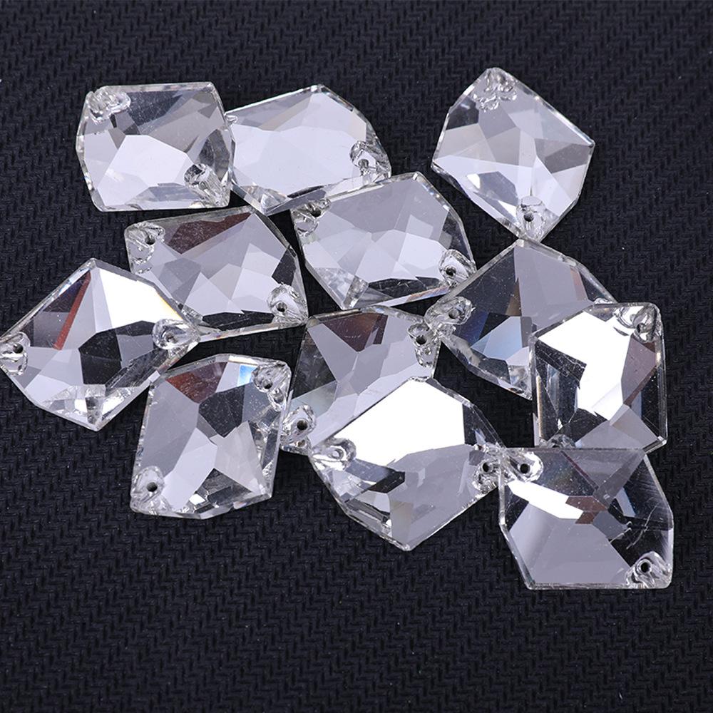 K9 Мягкий Специальной Формы Плоскодонный Двухотверстный Стеклянный Пришивной Страз, Белый AB Специальный Цвет Одежда С Бриллиантом Сделай Сам Кристальный Страз