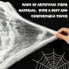 Spider Webs Halloween Decorations with Fake Spiders, Super Stretch Cobwebs for Halloween Indoor and Outdoor Party Sipplies