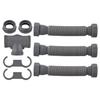 Flexible Double Sink Drain Kit 112 and 114 Inch P Trap Pipes for Sink Drainage