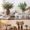 Plastic Artificial Eucalyptus Bouquet UV Resistant Lifelike Simulation Green Plants Non-Fading Handmade Faux Flower Bouquet