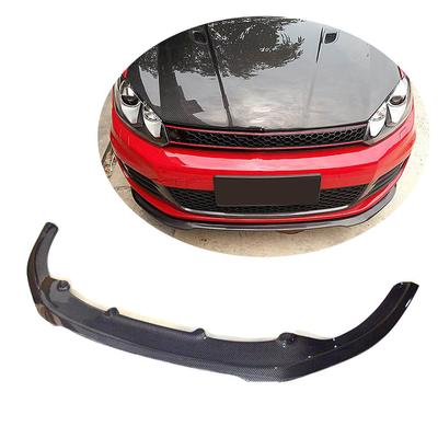 Накладка на передний бампер Lip V1 (для GTI HB 2010-2013, Карбон) для Volkswagen Golf 6