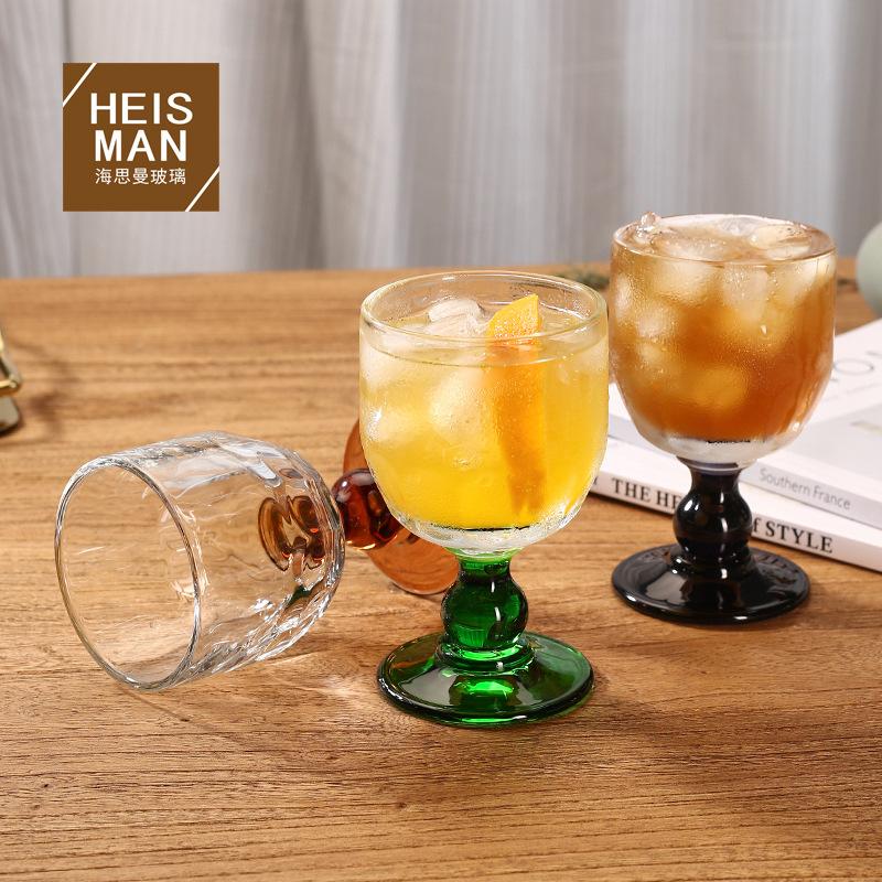 Ретро цветной бисер бокал для фруктового вина старинный кубок прозрачный маленький бокал для вина холодный напиток бокал для вина красный