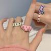 Полоска Точка Y2K Процесс капания масла Модные украшения Винтажное кольцо Женское кольцо Корейский стиль Кольцо