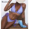 Сексуальный бикини с принтом волны, женский купальник, женский купальник, комплект бикини из двух частей, мягкий купальный костюм, купальный костюм для леди