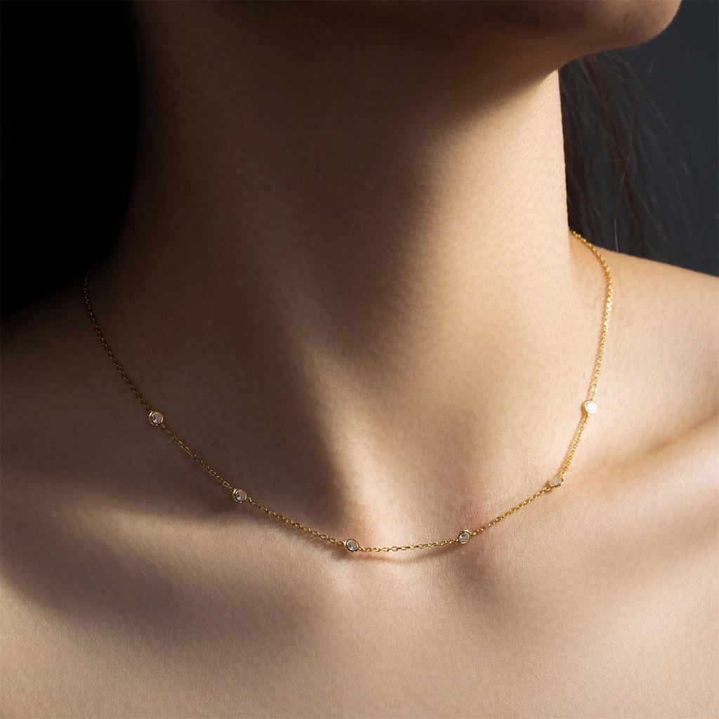 ANDYWEN Ожерелье с подвеской из стерлингового серебра 925 пробы с цирконом и цирконием для женщин, роскошные юбилейные изысканные ювелирные изделия