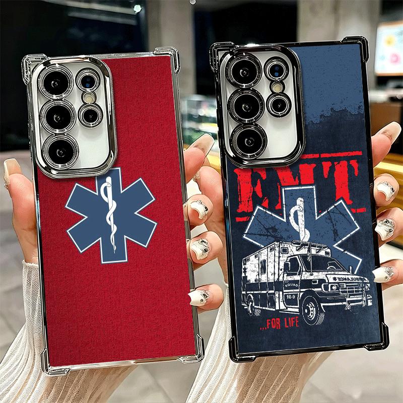 Чехол для телефона с покрытием EMT EMS Ambulance для Samsung Galaxy S24 S25 FE S26 Edge S23 Ultra S22 S21 Plus S20 Защита от падения Подушка безопасности
