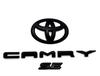 CKMY4 ABS car logo black covering cover badge kit is suitable for Toyota 2018-2024 Camry XLE SE LE car accesorios PT948-03191-02