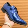 Luxury Fashion New Men's Pointed Mirror Patent Leather Oxford Men Shoes Designer Formal Wedding Prom Dress Shoes for Men