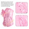 Women Corset Tops Off Shoulder Lace Bow Tie Design Regular Fit Shapewear Perfect Figure Lace-up Waist Trainer