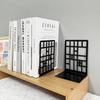 2pcs Bookcase Railing Book End Bookcase End Heavy Duty Book End Storage Bookcase Home Book End Book Holder Iron Bookcase