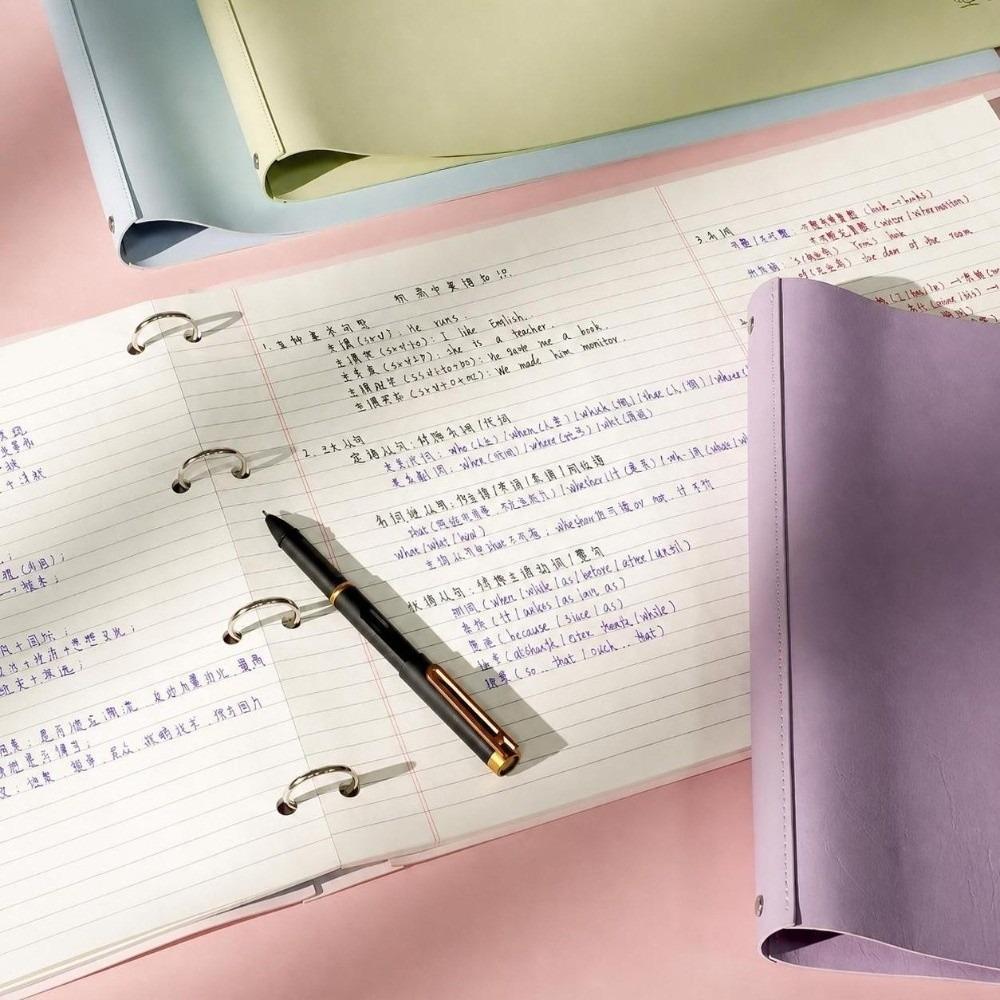 Soft PU Leather Binder Notebook Large Size Loose Leaf Journal Students Notes Book Students