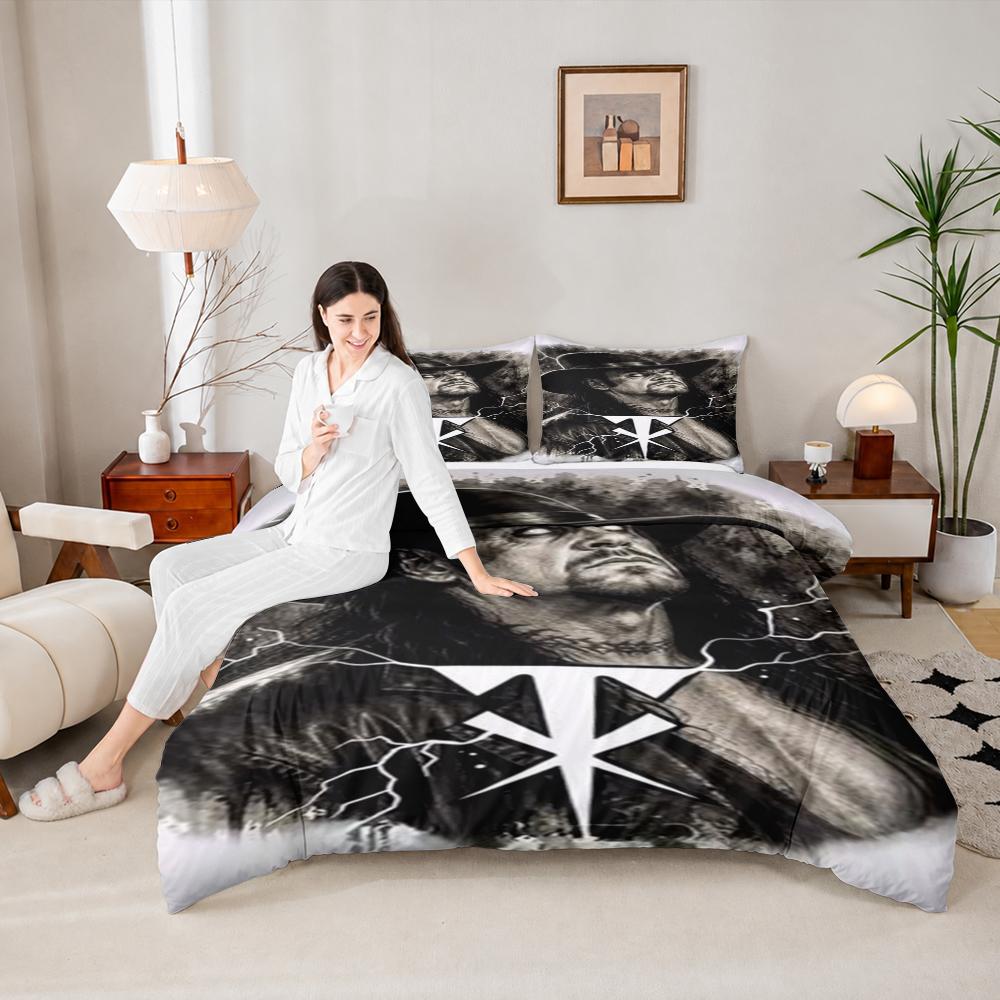 Goldberg Wrestling Star Print Bedding Set (1 duvet cover, 2 pillowcases, duvet not included)