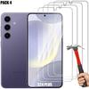 Screen Protector - Booling - for Samsung Galaxy S24 Plus - Tempered Glass - Pack of 4 - Shockproof, Scratch-resistant