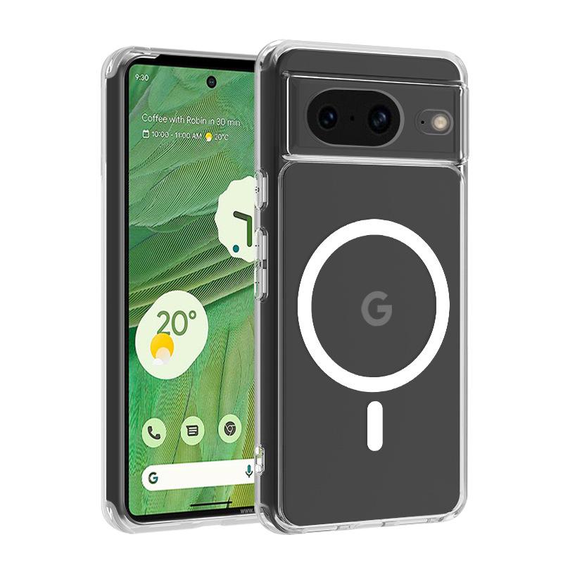 Google Pixel 10 Pro MagSafe-Compatible Transparent Magnetic Phone Case with Wireless Charging and Scratch Resistance