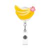 Cute Fruit Retractable Plastic Badge Holder Reel Student Nurse Exhibition Enfermera Girl Name Card Chest Card Holder Clip