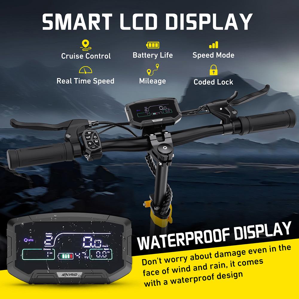 Электросамокат iENYRID ES1, двигатель 250 Вт*2, аккумулятор 48 В 20,8 Ач, 10-дюймовые внедорожные шины, максимальная скорость 25 км/ч