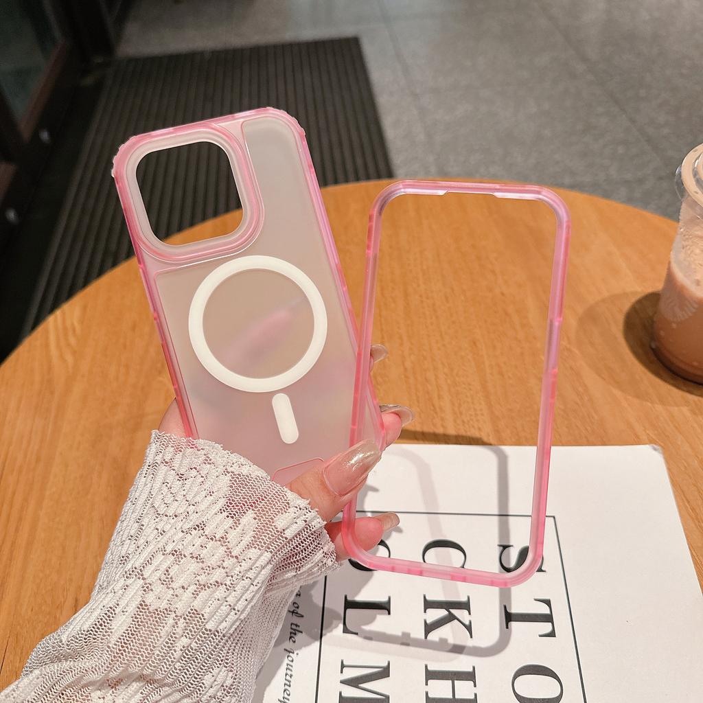 Three-in-one Magnetic Phone Case for IP16 Pro Max Second Generation Colorful for IP16pro Transparent TPU