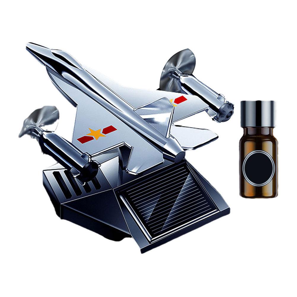 1pcs Solar Car Air Freshener Creative Aircraft Decoration Mini Car Perfume Air Freshener Fragrance Car Airplane Ornament with Essential Oil
