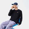Li Ning Серия Спортивный Стиль Хай Стрит Американский Винтаж Повседневный Простой Однотонный Свитшот Пуловер с Круглым Вырезом Мужской свитшот Черный AWDVE53-2