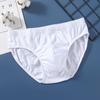 Мужское чисто белое треугольное нижнее белье большого размера, свободные дышащие шорты
