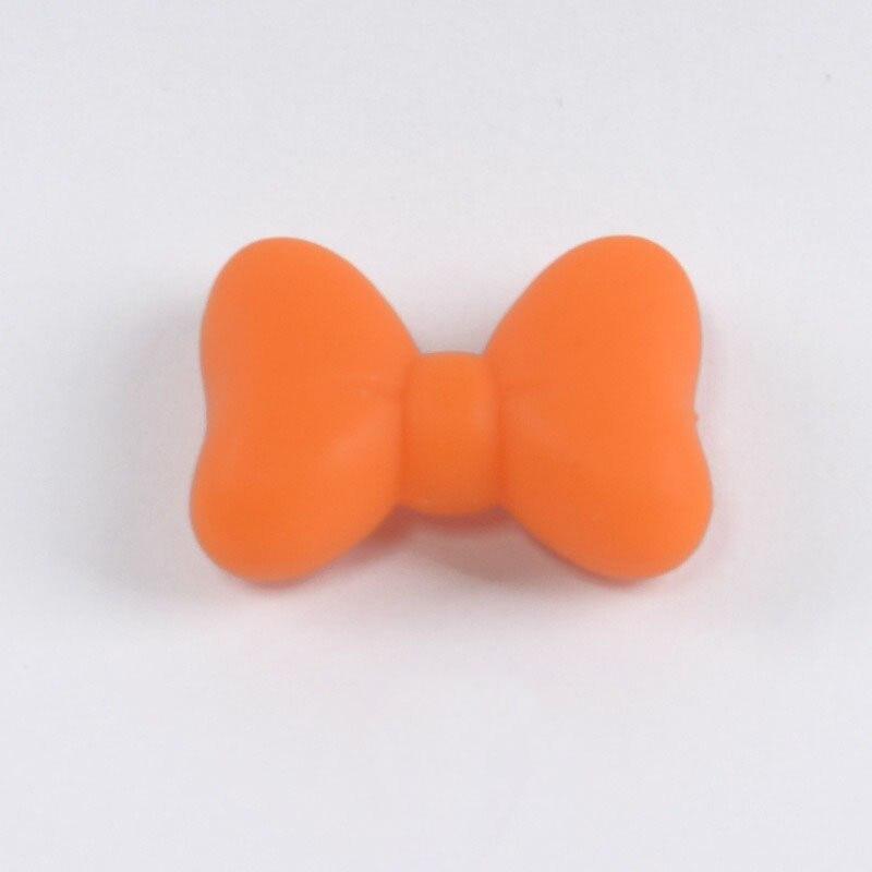 2 шт./лот Силиконовые бусины с бантом Без BPA Галстук-бабочка Прорезыватель для зубов младенца Бусина для изготовления ювелирных изделий своими руками Жевательный Подарок для прорезывания зубов у малышей