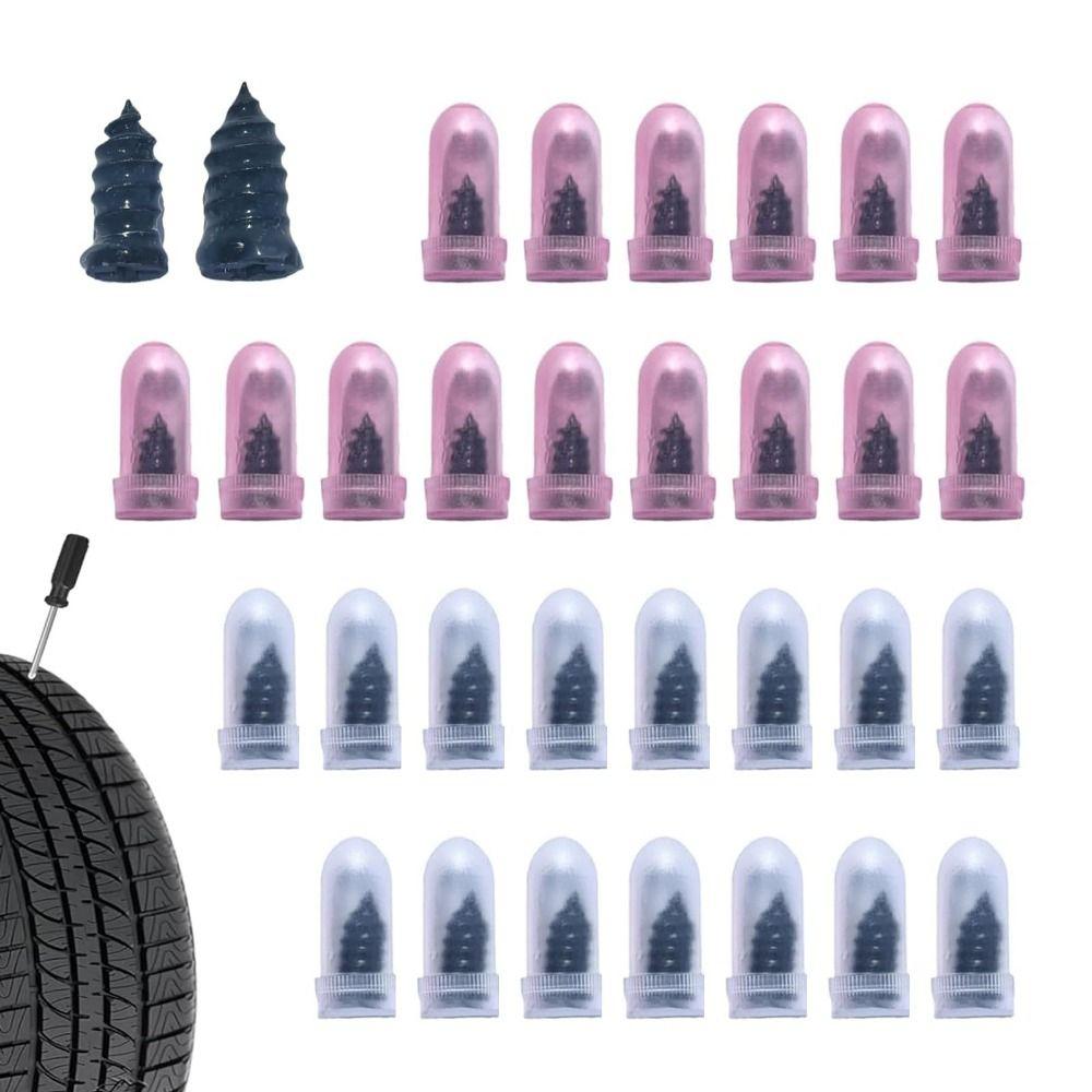 50Pcs Self-Service Tool Spiral Rubber Screws S/M/L/XL Tire Screw Plugs Car Tire Repair