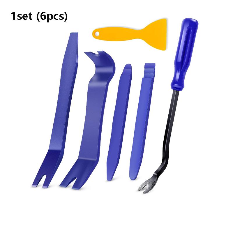 Auto Trim Removal Tool Kit No-Scratch Pry Tool Kit for Car Door Clip Panel Audio Dashboard Dismantle Metal Prying Tweezers