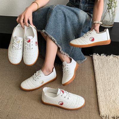 Обувь для тай-чи Чэньцзягоу, воротник, обувь для тай-чи У, весна-осень, новая дышащая подошва из говяжьей кожи, женская обувь для практики тай-чи, обувь для боевых искусств