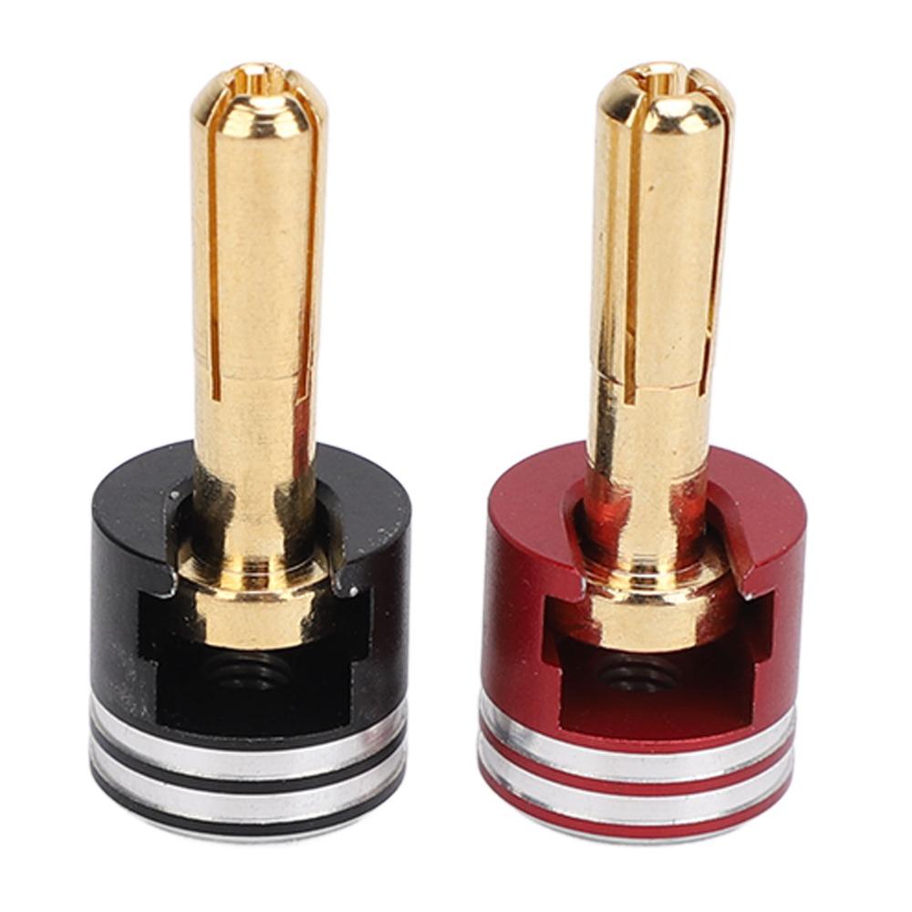 2Pcs Metal RC Heatsink Banana Plug Connectors Banana Plug Connectors for RC Monster Truck