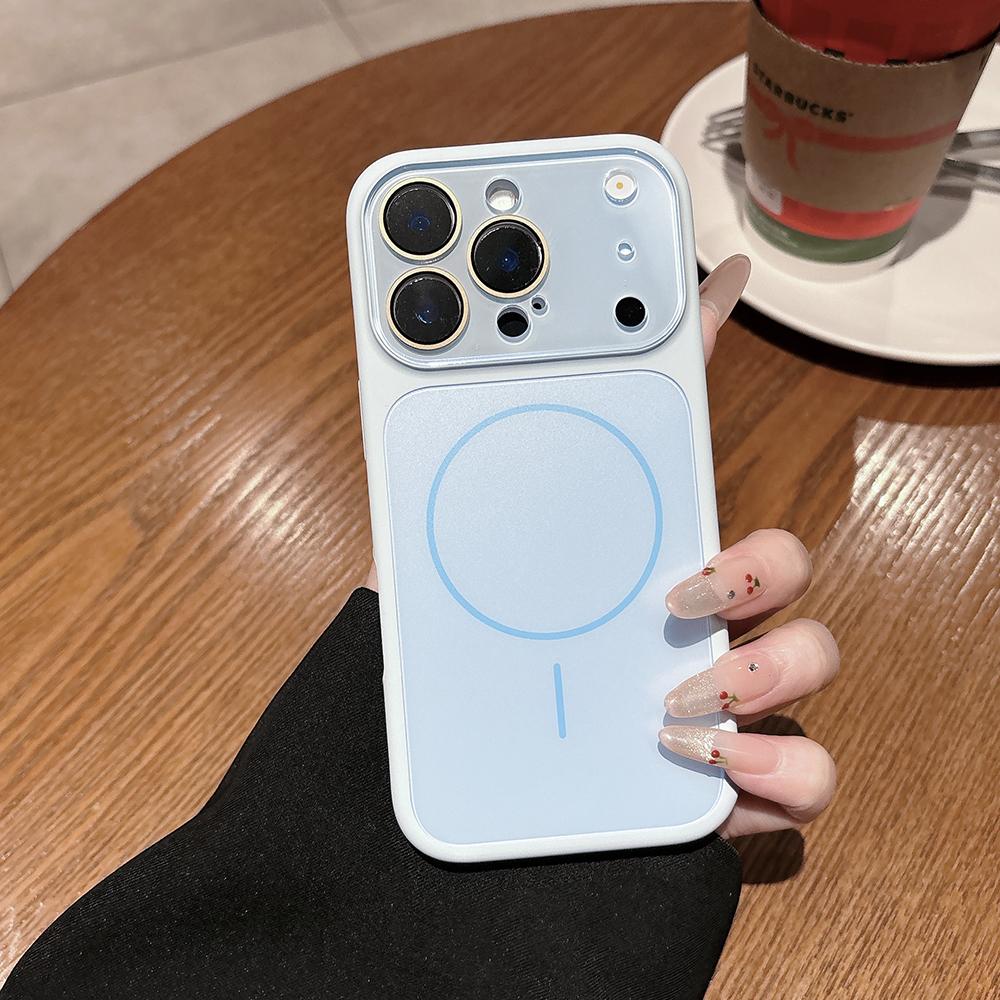 Роскошный чехол для телефона с защитой камеры из стекла для iPhone 17 16 15 14 13 Pro Max 17Pro Для Magsafe Магнитный Жидкий Силикон Мягкая Крышка