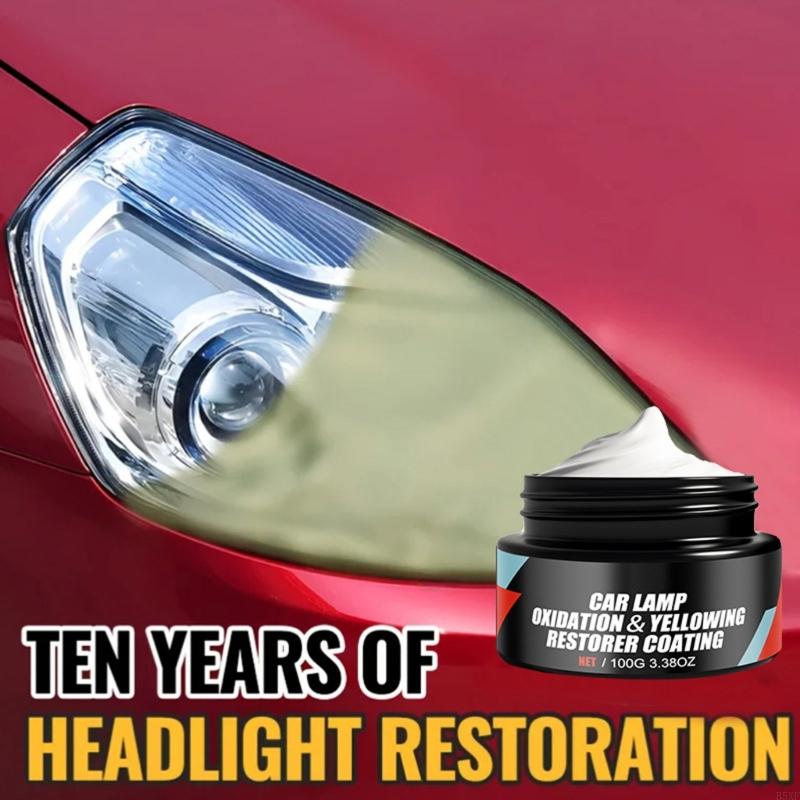 2025 Новый набор для восстановления линз фар с губкой, паста для восстановления фар для автомобиля